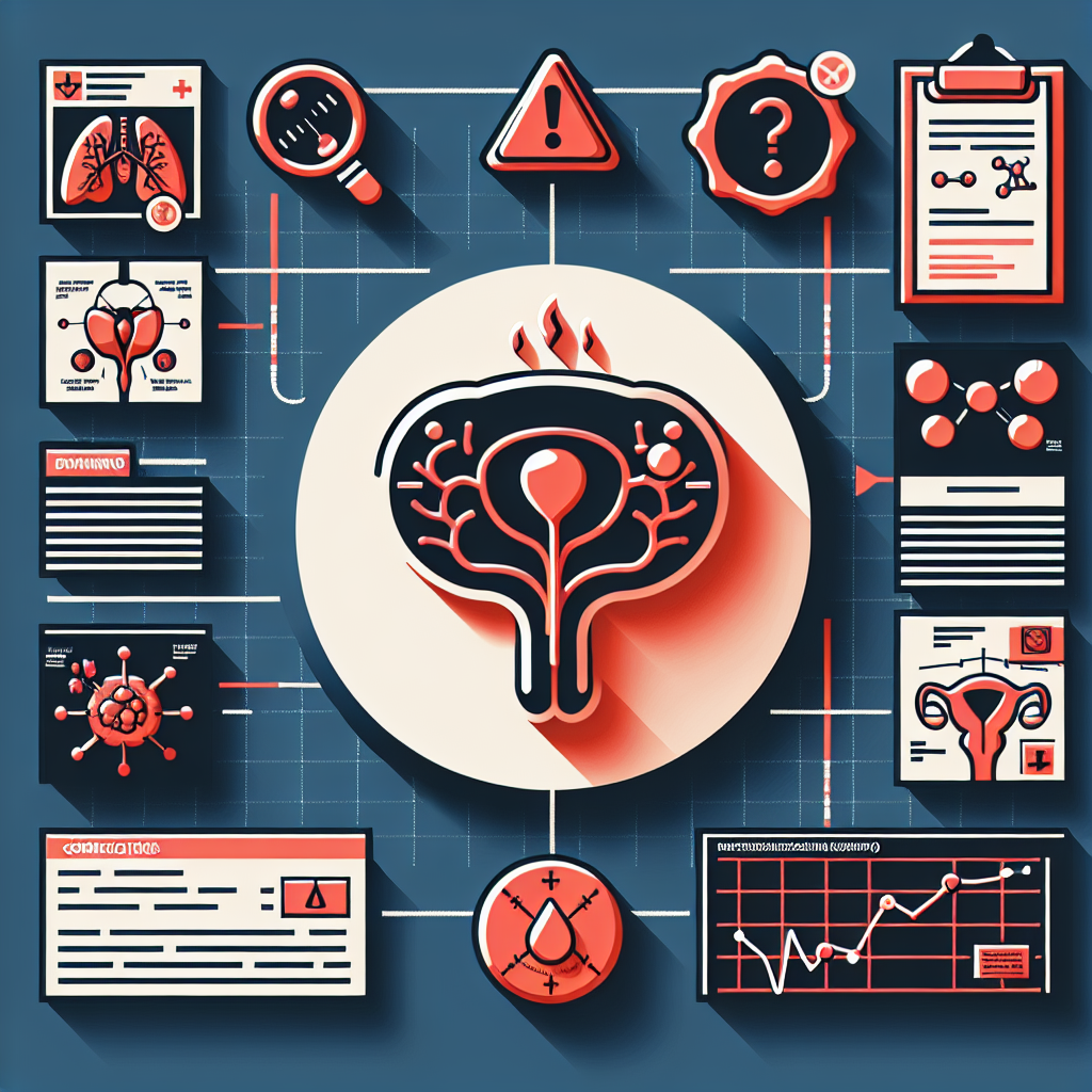 Diagramm mit den möglichen Risiken und Komplikationen der chronischen Prostatitis