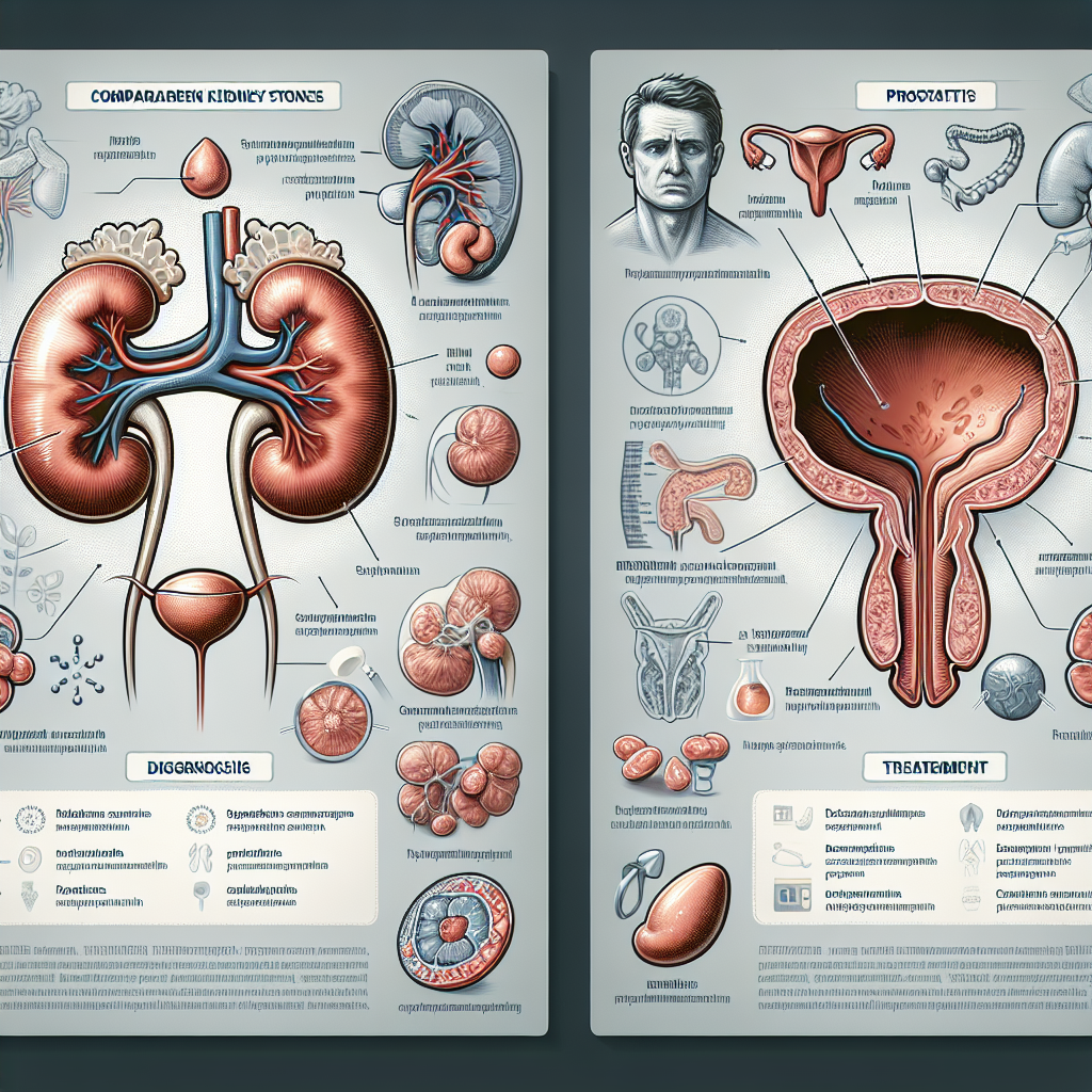 Vergleich zwischen Nierenstein und Prostatitis, einschließlich Symptome, Diagnose und Behandlung.