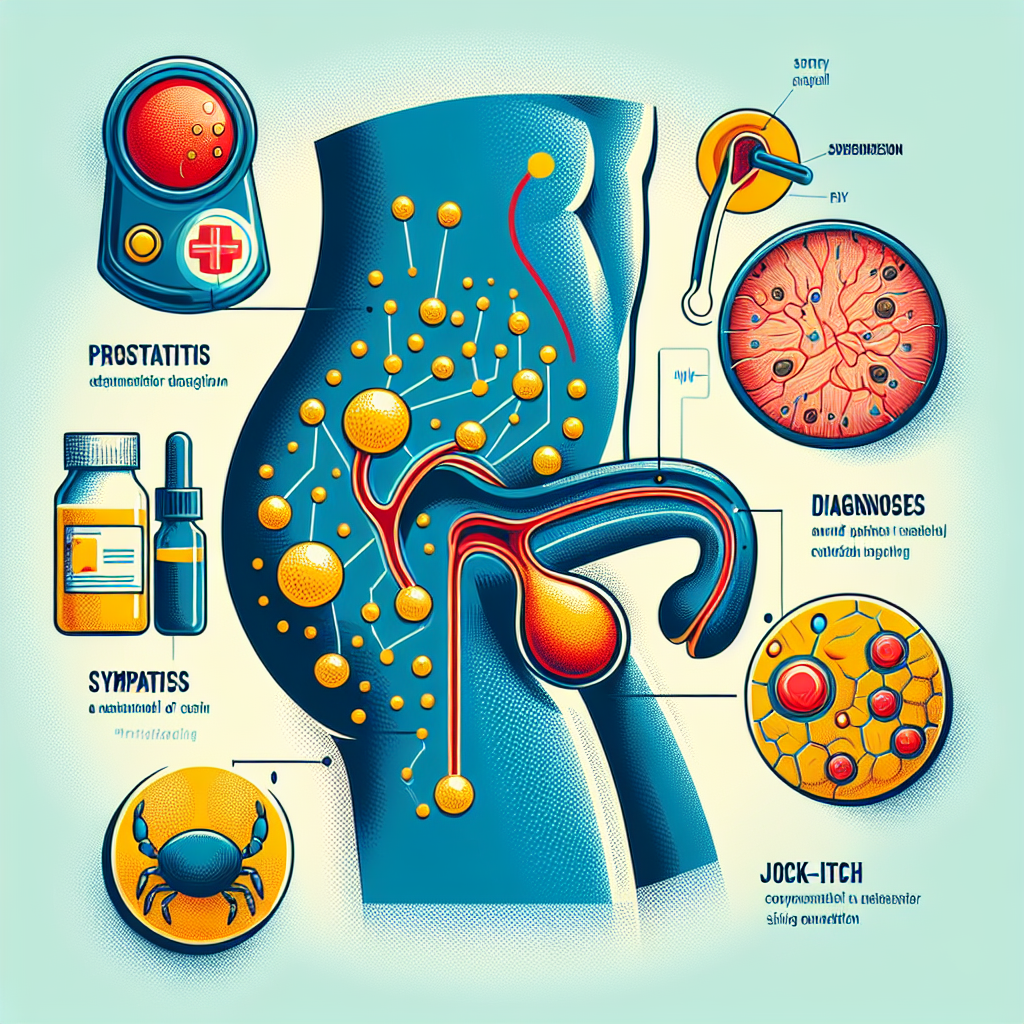Übersicht der Symptome, Diagnosemethoden und Behandlungsansätze für Prostatitis und Jock-Itch.