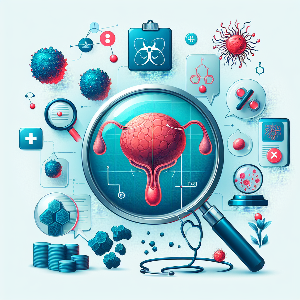 Diagramm der männlichen Anatomie mit Fokus auf die Prostata, um die Symptome und Diagnose der Pilzprostatitis zu verdeutlichen.